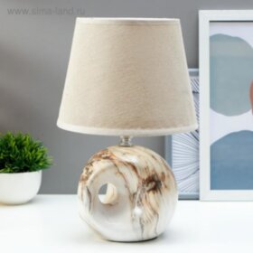 Лампа настольная &quot;Аделия&quot; 1x40Вт E14 бежевый 14,5х14,5x20,5 см    4453294