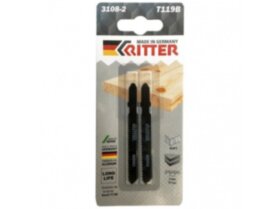 Пилки для лобзиков Ritter по дереву Т119B CrV 75/50мм, шаг 2 мм 12TPi (Грубый быстрый рез) (2 шт. в уп.) (MPS, Германия)