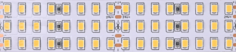 Лента с/д  3570-480 (3*160) 48Вт 4000К 24V (5м) LUX IP20
