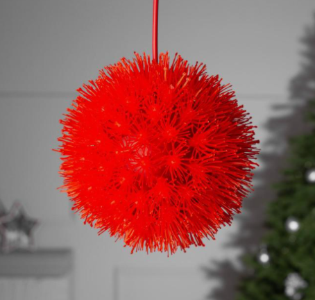 Фигура пластиковая "Ёжик" D=18 см, 220В, 100 LED, КРАСНЫЙ   5060105