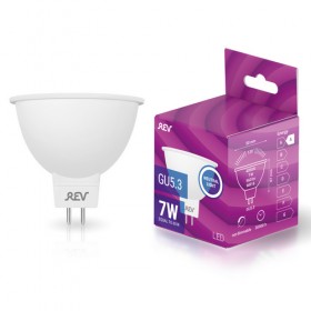 REV Лампа сд MR16 GU5.3 7W, 4000K, холодный свет