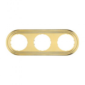 Рамка 3-пост. круглая (золото) LK Vintage-Classic (50шт.) 1кор.=200шт.