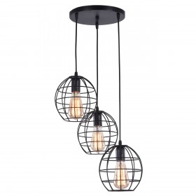 Люстра подвесная 3*60Вт E27 MD.1703-3-P BK