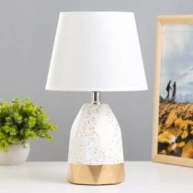 Настольная лампа &quot;Адилин&quot; E14 40Вт белый-золото 21х21х34 см RISALUX  9925596