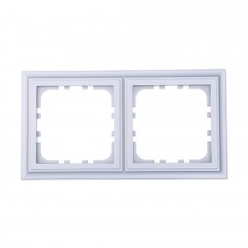 Рамка 2-постовая (серебристый металлик) LK80 CLASSIC
