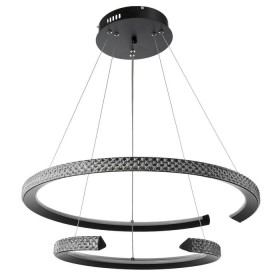 Люстра с ПДУ 1540/2 LED 240Вт 3000-6000К диммер черный d.60см   6487704