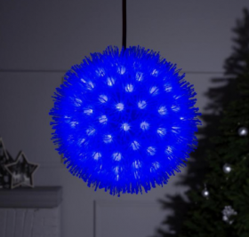 Фигура пластиковая &quot;Ёжик&quot; D=18 см, 220В, 100 LED, СИНИЙ   5060102