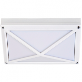 Ecola B4157S св-к матов.прямоуг.пирамида белый алюм.2*GX53 IP65 215х135х65 FW53PSECS