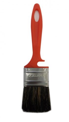Кисть плоская Bohrer &quot;Водные краски&quot; 100 мм (смешан. черная щетина 51 х12 мм) красная пластиковая рукоятка (240/12)