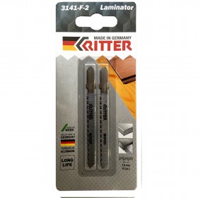 Пилки для лобзиков Ritter по ламинату BiM 80/55мм, шаг 1.9 мм 13TPi (2 шт. в уп.) (MPS, Германия)