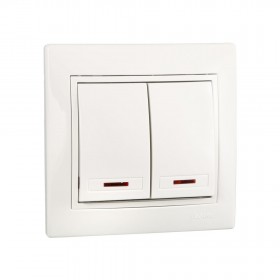 LZ бел выкл 2 с подсв. вст