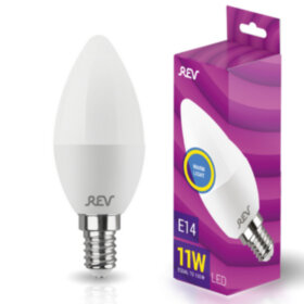 REV Лампа сд C37 Е14 11W, 2700K, теплый свет