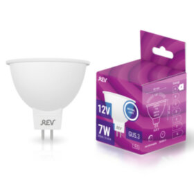 REV Лампа сд MR16 GU5.3 7W, 4000K, холодный свет, 12V
