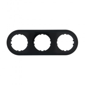 Рамка 3-пост. круглая (черн.) LK Vintage-Classic (50шт.) 1кор.=200шт.