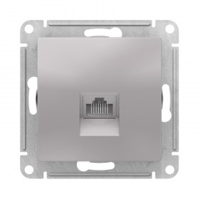 Механизм розетки RJ45 кат.5E алюминий AtlasDesign