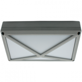 Ecola B4157S св-к матов.прямоуг.пирамида серый алюм.2*GX53 IP65 215х135х65 FS53PSECS