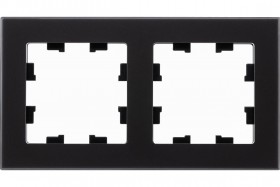 Рамка 2-м AtlasDesign Nature матов. стекло черн. SE ATN331002