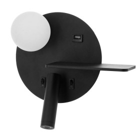 Бра с правой полочкой 85105/2 LED 5+3Вт 4000К USB  черный 26х11х18 см   4902010