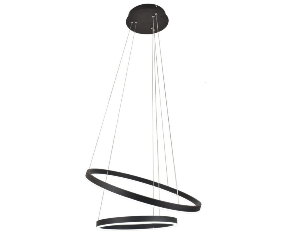 Подвес диммируемый Тор черный d60+40 h150 Led 60W (4000K) с пультом ДУ