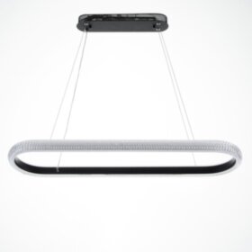 Люстра с ПДУ 1549/1BK LED 68Вт 3000-6000К диммер черный 80х30 см   5487566