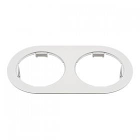 214656 Рамка DOMINO Double ROUND МR16 БЕЛЫЙ (в комплекте)