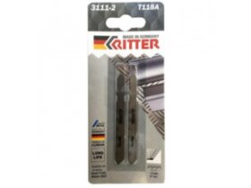 Пилки для лобзиков Ritter по стали Т118B HSS 75/50мм, шаг 2 мм 12TPi (2 шт. в уп.) (MPS, Германия)