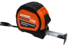 Рулетка Bohrer измерительная Двухсторонняя 3м х 16мм, обрезиненный ударопрочный корпус