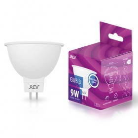 REV Лампа сд MR16 GU5.3 9W, 4000K, холодный свет
