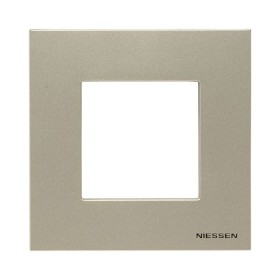 Abb NIE Рамка 1-постовая, 2-модульная, серия Zenit, цвет шампань