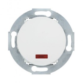 Выключатель 1-кл. с индикатором  (сх.1L) 10А, 250В (бел.) LK Vintage 1кор.=200шт.