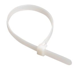 Хомут кабельный 7.6x400 мм, белый, нейлон, (100 шт), IEK (ИЭК), UHH31-D076-400-100