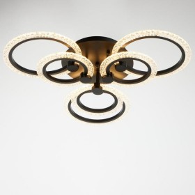 Люстра с ПДУ 59120/6BK LED 120Вт 3000-6000К диммер черный 65х65х10 см   5109288