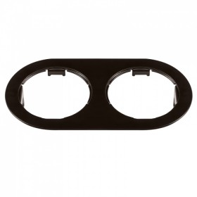 214657 Рамка DOMINO Double ROUND МR16 ЧЕРНЫЙ (в комплекте)
