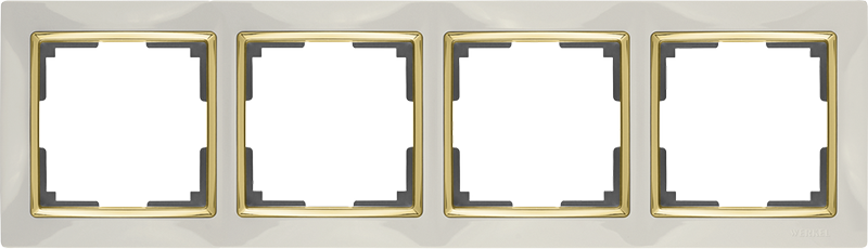 WL слоновая кость/золото 4-ая рамка WL03-Frame-04-ivory-GD