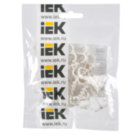 Дюбель-хомут Т-образный 4-12мм нейлон белый (25шт/упак) IEK UDH11-04-12-025-K01