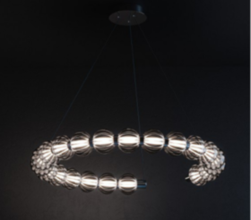 Подвесной светильник Eleganza 119298P/HT LED 24W  4000K/  black + brass