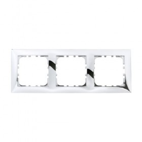 Рамка 3-постовая (блестящее серебро)  LK60 (50шт) 1кор.=200шт