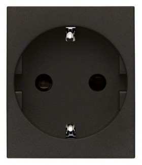 РОЗЕТКА SICURY 2P+T 16A НЕМЕЦКИЙ СТАНДАРТ ЧЕРНАЯ