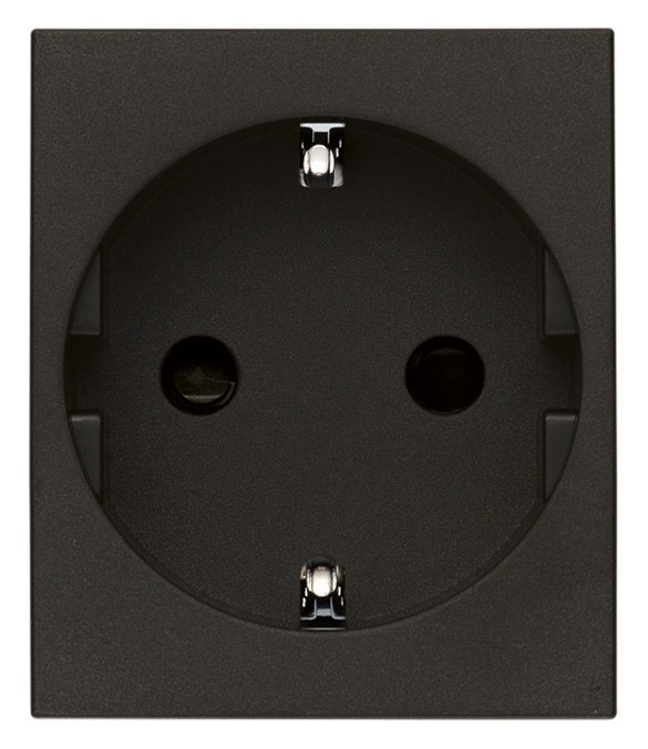 РОЗЕТКА SICURY 2P+T 16A НЕМЕЦКИЙ СТАНДАРТ ЧЕРНАЯ