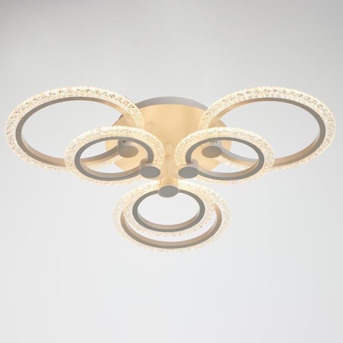 Люстра с ПДУ 59120/6WT LED 120Вт 3000-6000К диммер белый 65х65х10 см   5109296