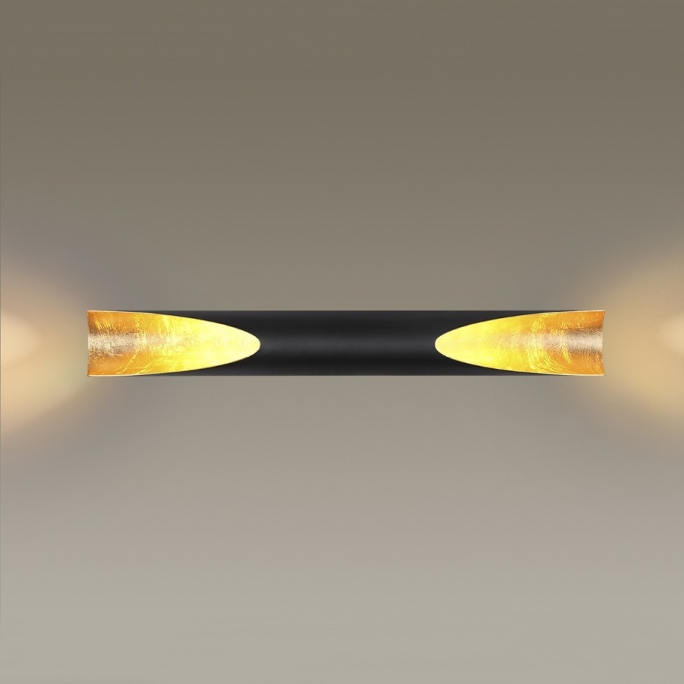 6671/16WL HIGHTECH ODL19 357 металл/черный с золотым фольгированием Настен.светильник LED 16W 3000К