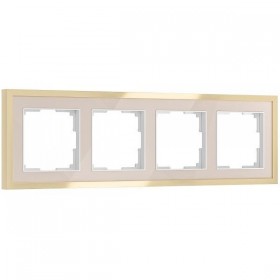 Рамка на 4 поста Baguette (айвори/латунь)