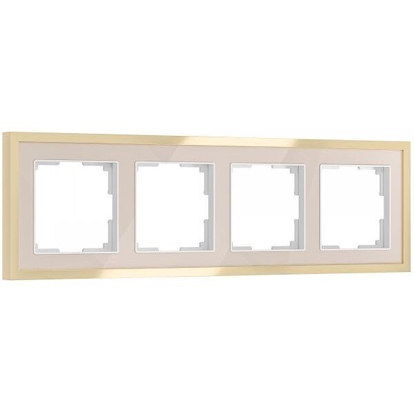 Рамка на 4 поста Baguette (айвори/латунь)