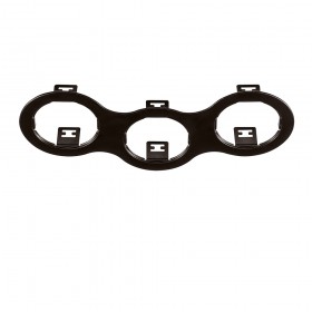 214697 Рамка DOMINO Triple ROUND МR16 ЧЕРНЫЙ (в комплекте)