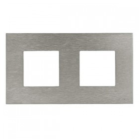 Abb NIE Рамка 2-постовая, серия Zenit, натуральная сталь