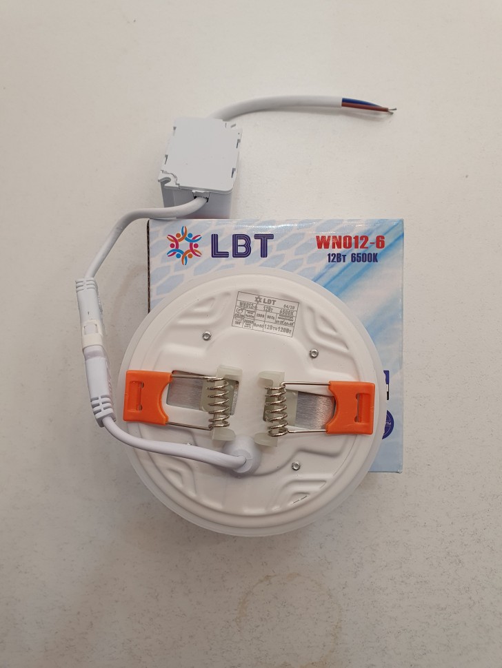 LBT Светодиодный вст-й свет-к WN012-6 6500 （12W) круг