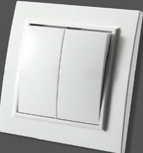 700-0200-211 Zera Выкл 2-х кл проходной белый &quot;EGP&quot;