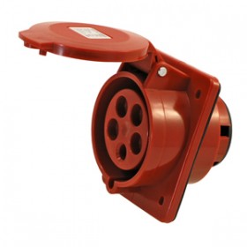 Розетка прямая стационарная защищенная внутренняя 3Р+РЕ+N 32А 380В IP44 (10шт.) 1кор.=120шт.