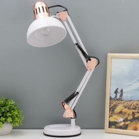 Настольная лампа &quot;Джоел&quot; Е27 40Вт бело-золотой 15х15х63 см RISALUX  9604894