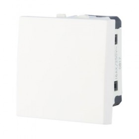 45-Выключатель 1-кл. 45х45 (сх.1) 16 A, 250 B (бел.) LK45 (50шт) 1кор.=500шт